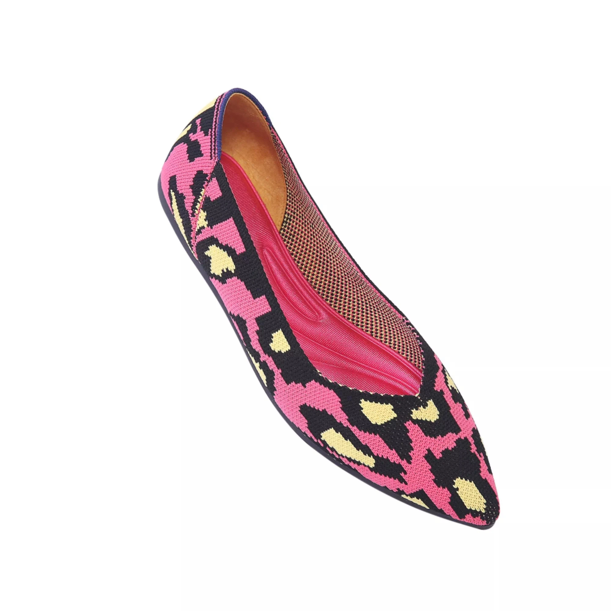 Daily Wear Summer Four Season Flying Knit Flat Pumps Pointed Shoes For