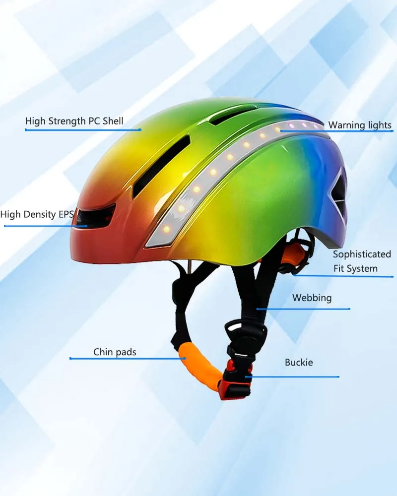 SHENZHEN Manufacturer hotsales NEW 5 LED modes children bicycle helmet lights kid bicycle