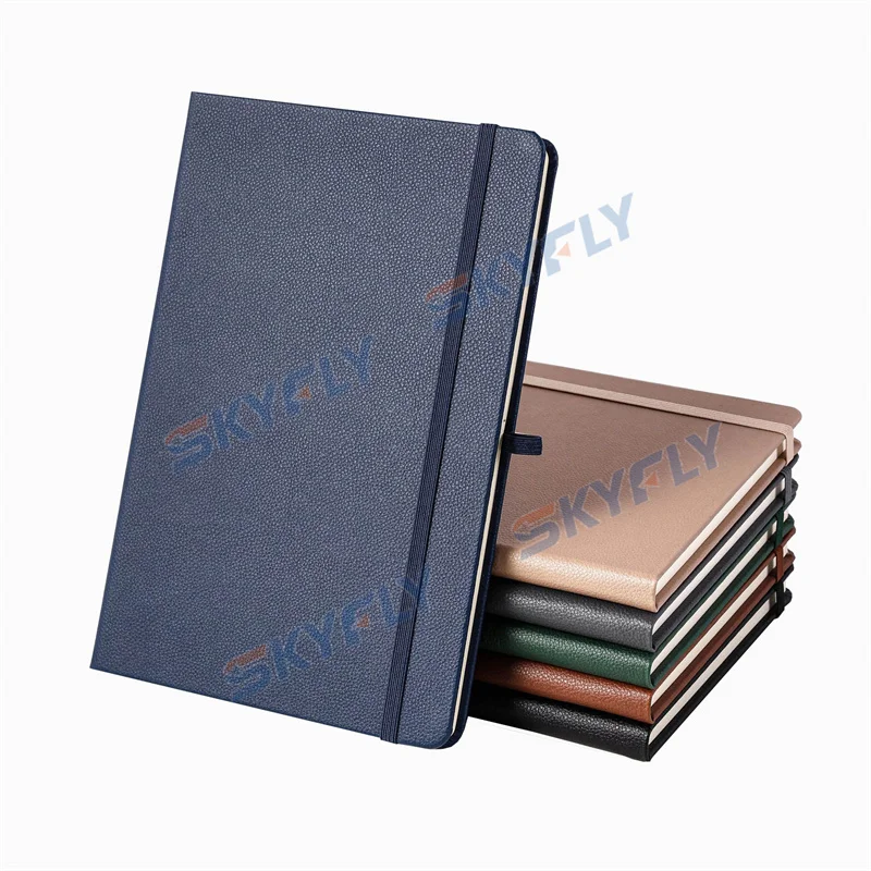 Personalize Custom A5 Journals Note Books Custom Logo Business Planner Customizable Pu Leather Notebook with Brand Logo