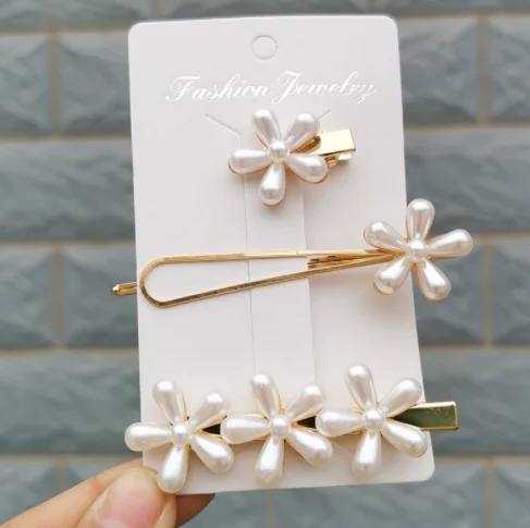 hot selling pearl diamond crystal hair clips hair pins sets summer classic heart star flower hairclips Barrettes hair ornament.png