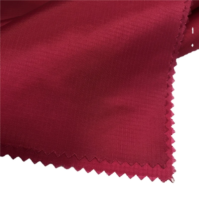 Factory price 70D ripstop water resistant 210t nylon ripstop fabric for  sportswear lining bag tent