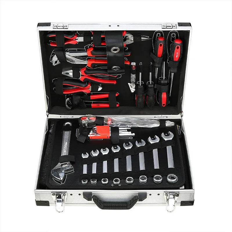 139-piece set of aluminum box household auto repair combination tool comprehensive toolbox manual combination toolbox spot whole