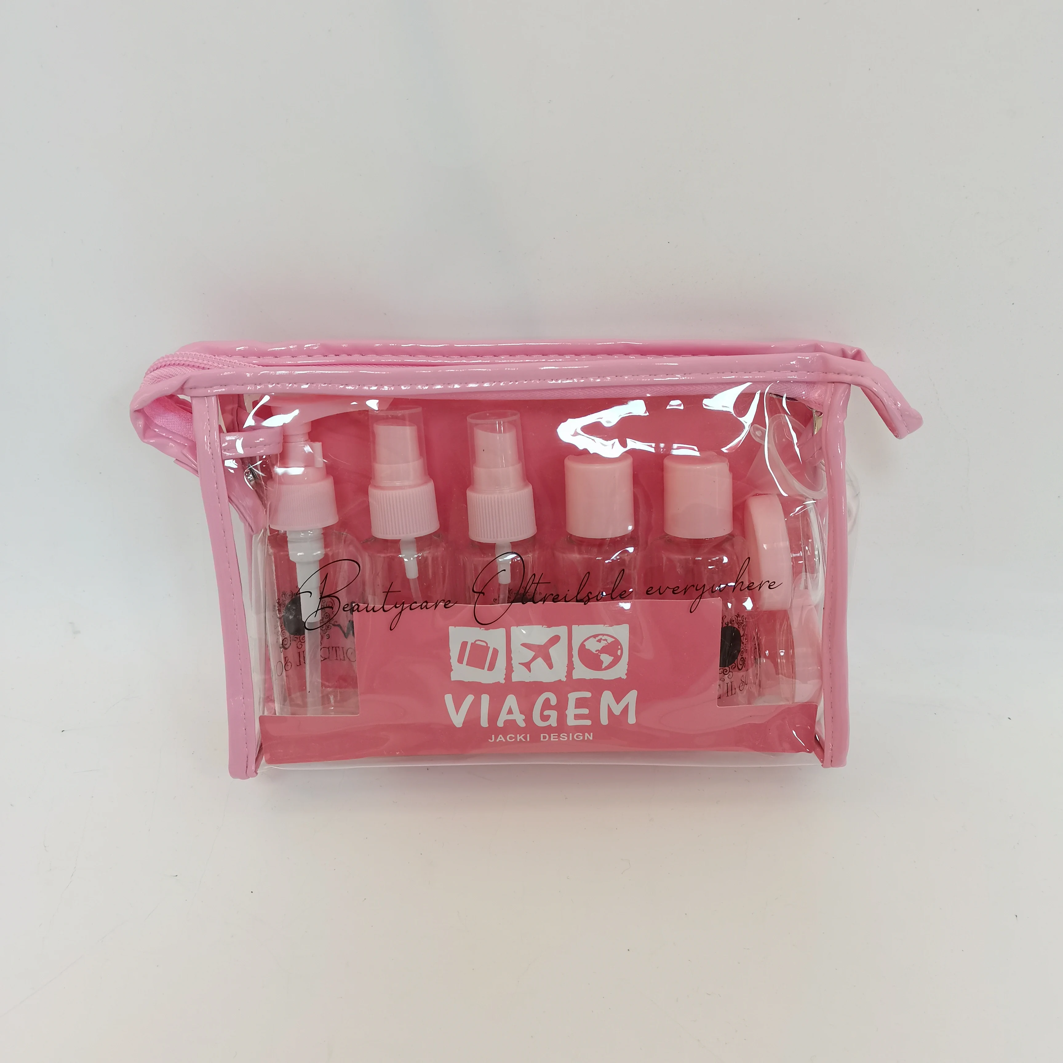 Travel Bottle Set Bottles Toiletries Liquid Containers for Cosmetic Make-up 5 Bottles