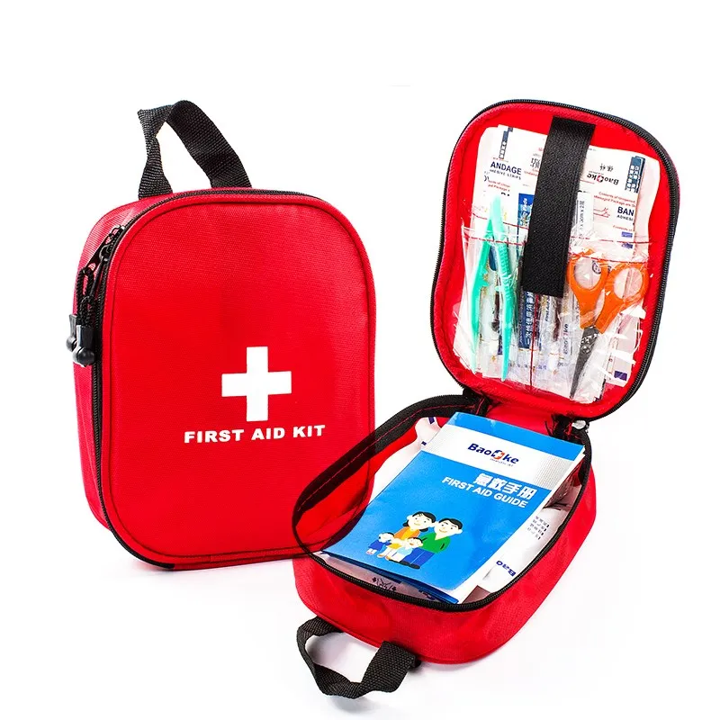 Traveling medical Suspensible/Hanging First Aid Zipper Pouch with Wearable Belt, Handle as truama bag OEM and Factory Price