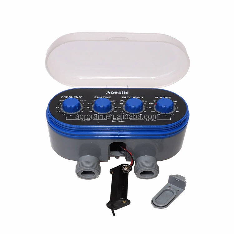 Dry battery intelligent two-outlet water timer for garden irrigation WT21032