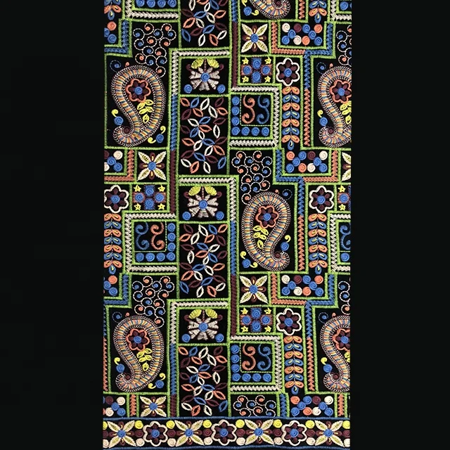 HA-16544 Bohemia new fashion Multicolor folk-custom Velvet luxury embroidered gown 3d fabric