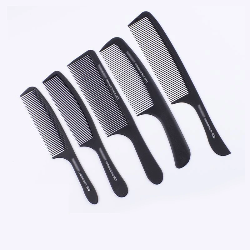 Профессиональная парикмахерская расческа с тонкими зубьями плоская пластиковая Антистатическая для волос черная Расческа стрижки