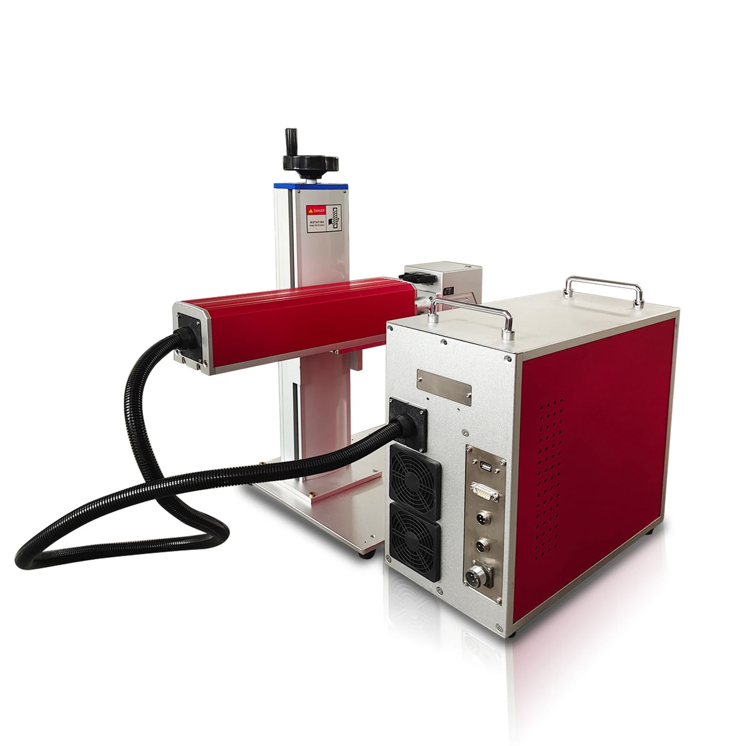 20W Fiber Laser Engraving with 20QS Raycus 110*110mm Size Fixture to Hold Item Motor to Lift Z Axis Rotatory to Mark Rings