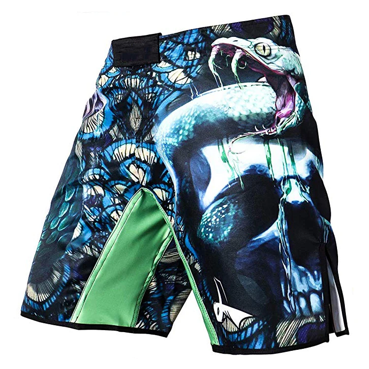 
Low MOQ Custom pattern logo lumpinee muay thai pants mma short man kickboxing shorts 