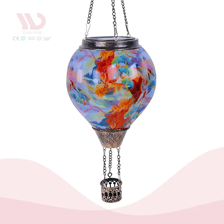 Наружная веранда для вечеринки сада террасы пластиковые мраморные цвета мерцающий пламя водонепроницаемый подвесной свет солнечный воздушный шар