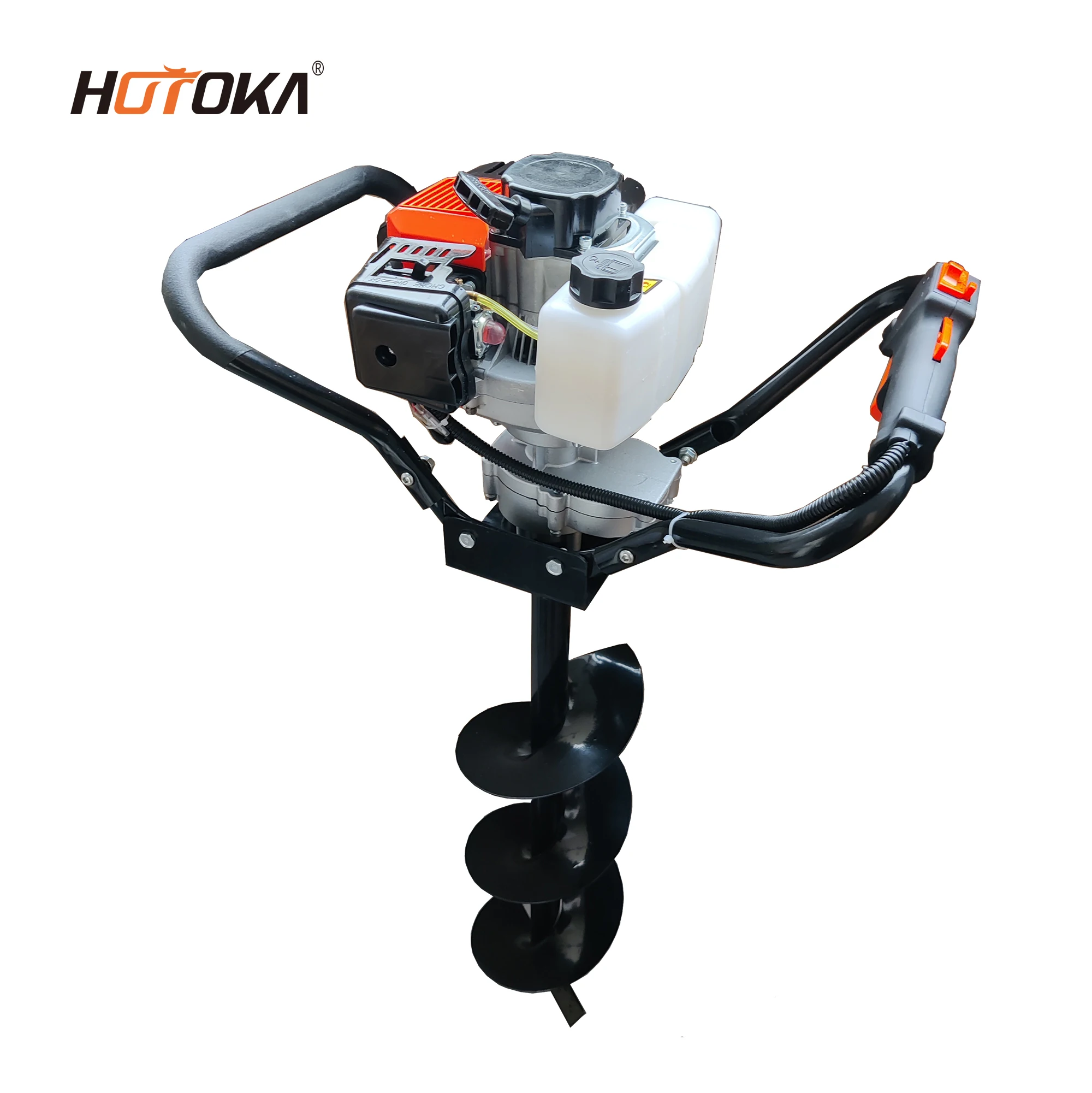 HOTOKA digging machine for tree planting ground drill tree planting earth auger 52cc 44f-5 52 cc gas earth auger