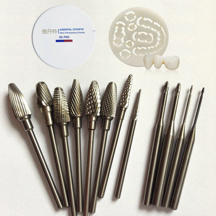 High Quality Dental Cadcam System Diamond Coating Zirconia Blocks Milling Burs