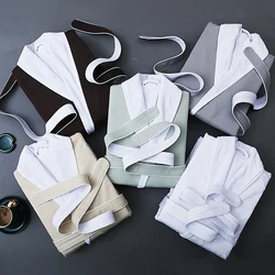 2023 Custom Logo Luxury Bathroom Sleepwear White Terry Hotel Pajamas Plush Spa Bath Robe For Women Men