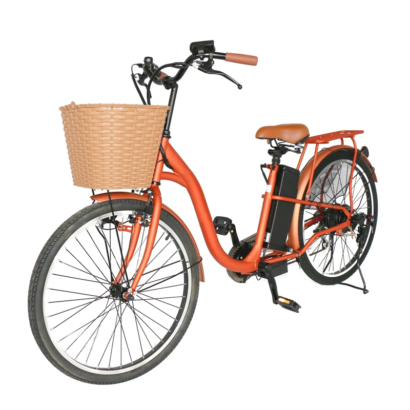 Cruiser Electric City Bike 350W-500W Lithium Battery Retro Ebike Bicycle Wholesaler Direct Factory China 26 Inch Cheap