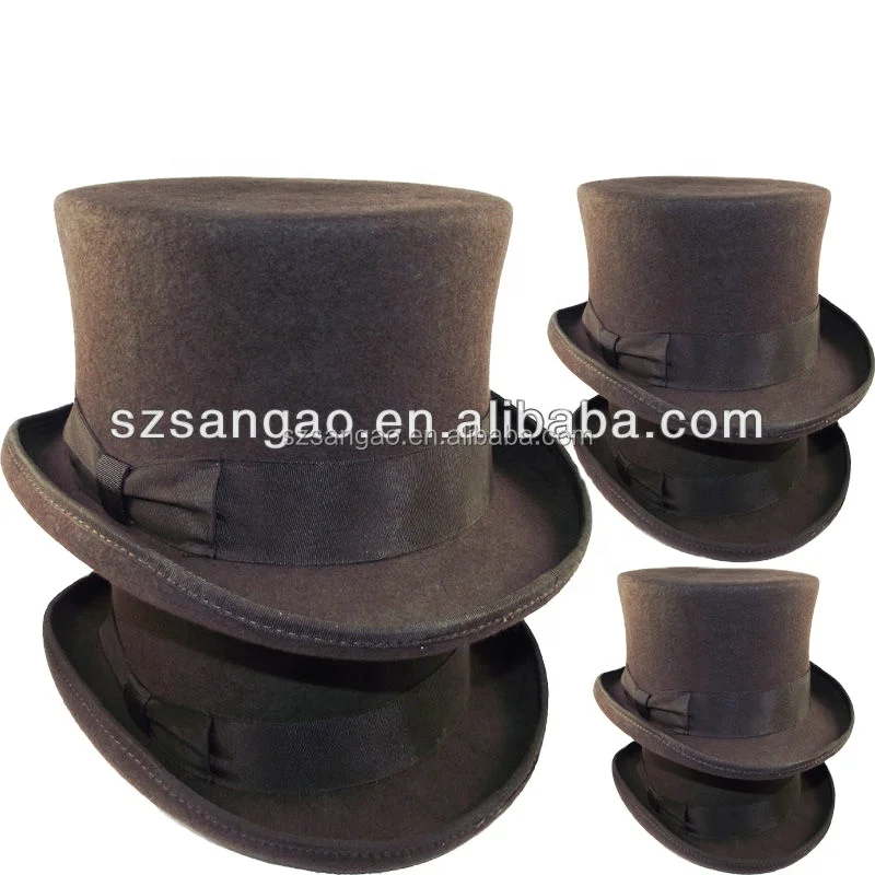 wholesale perfect wool felt short top hat with cheap price