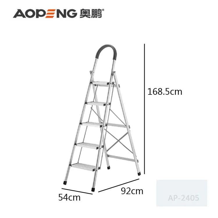 5 step aluminum household compact step ladder folding laddder with high quality AP-2404