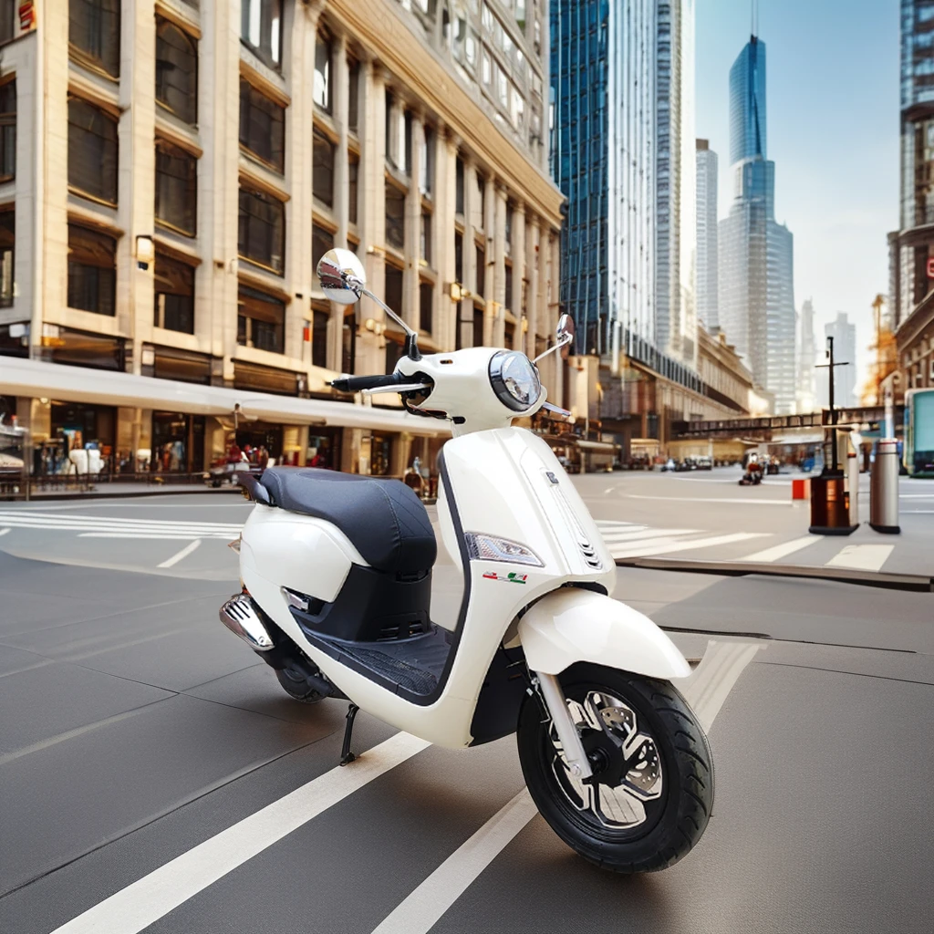 EEC Certified 125CC Fuel Scooter Front Disc Rear Drum Brake Air Cooled 85km/h Max Speed CDI Powerful Adult Moped On-Road Use