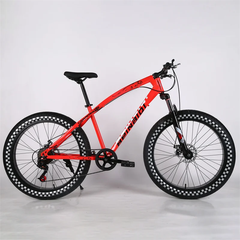 Original Factory City Bike High Carbon Steel Mountain Fat Tire Cycle 21 Speed 26 inch Snow Beach MACCE Bike Off Road in Tianjin