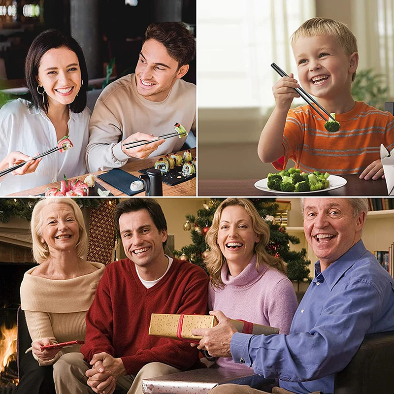 Non-Slip Chinese Stainless Steel Reusable Metal Chopstick for Sushi Food Sticks Tableware Kitchen