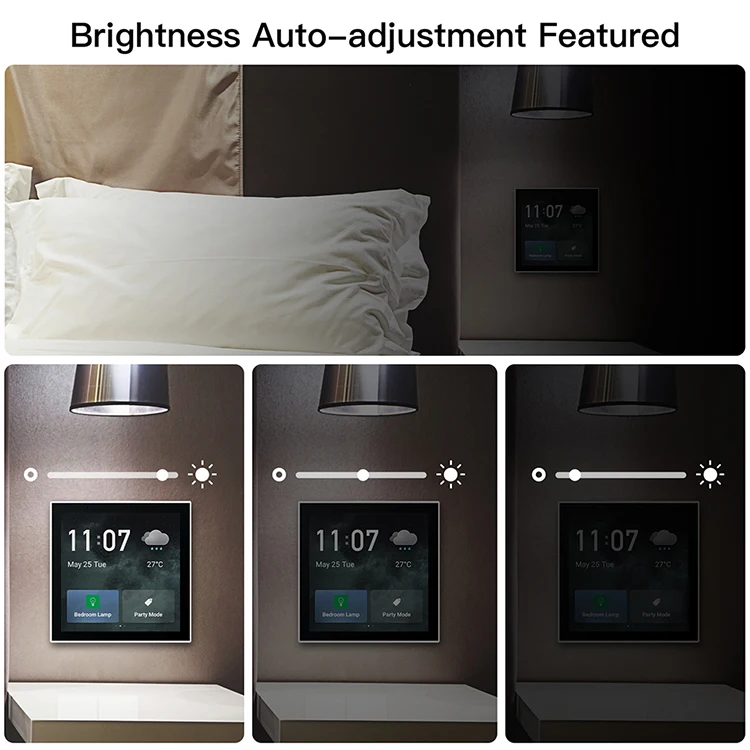 Tuya Smart Scene Icon Control Zigbee Touch Screen Wall Switch Panel Work with Alexa Google Home