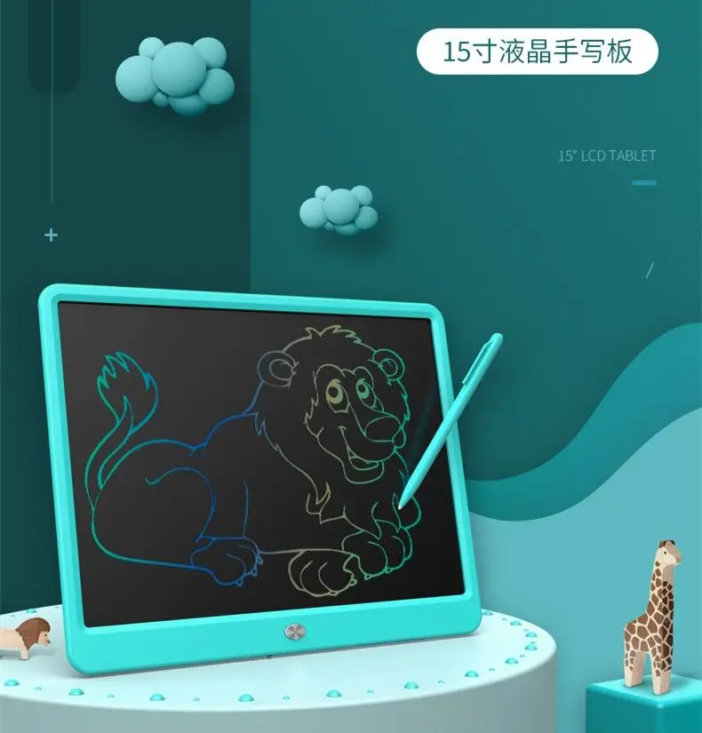 Large Screen Colorful lcd writing tablet 15 inch kids writing board drawing pad for toddlers