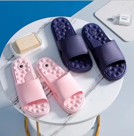 Wholesale Comfortable Health Care PVC Bathroom Aacupuncture Accupressure Foot Massage Slippers