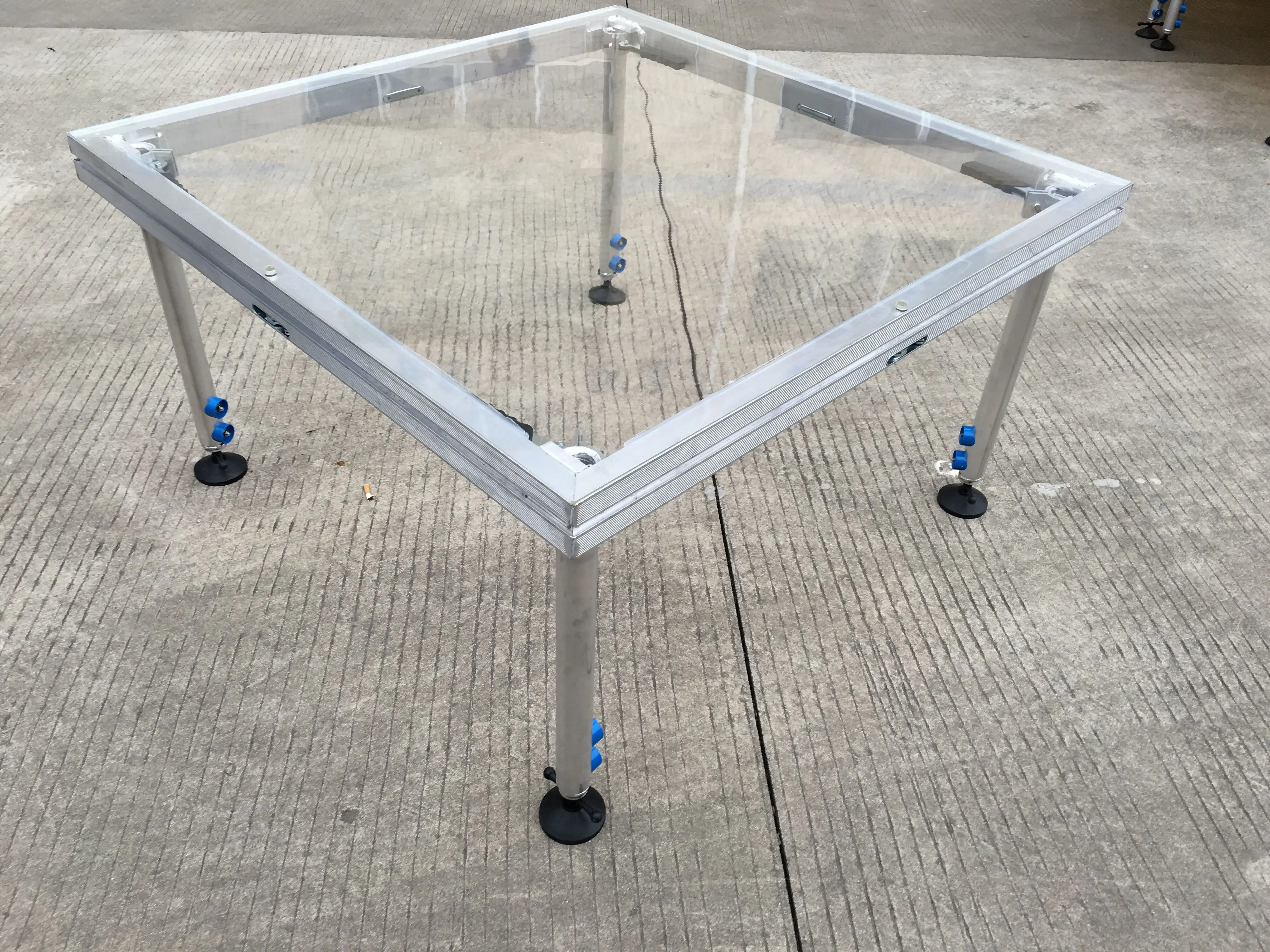 ESI-Festival Wedding Decor Event Aluminium Fiberglass Acrylic Transparent Glass Stage Platform Swimming Pool For Sale