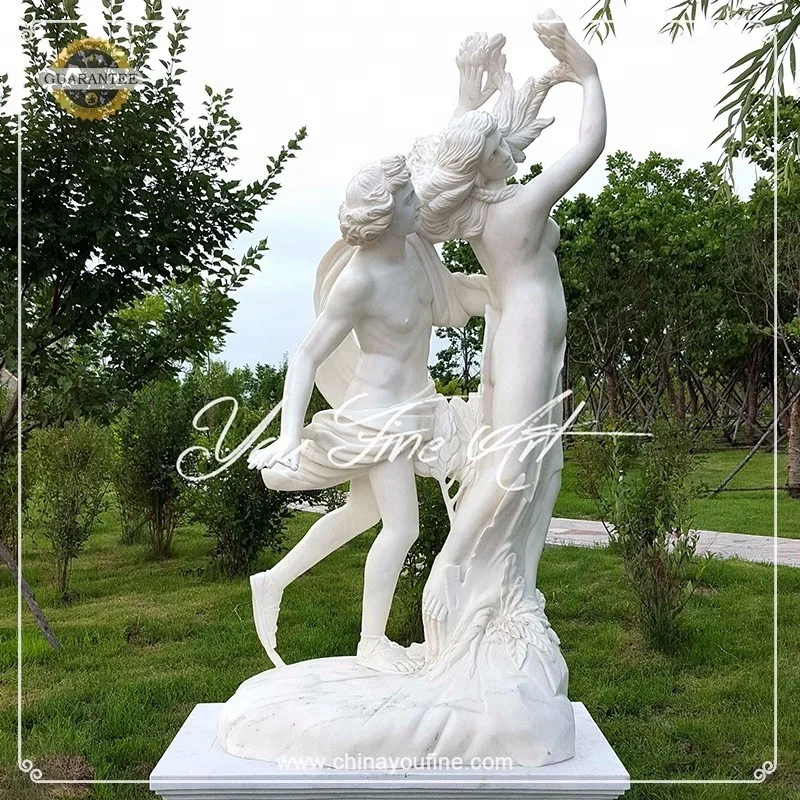 Antique Beige Marble Diana Scupture Statue