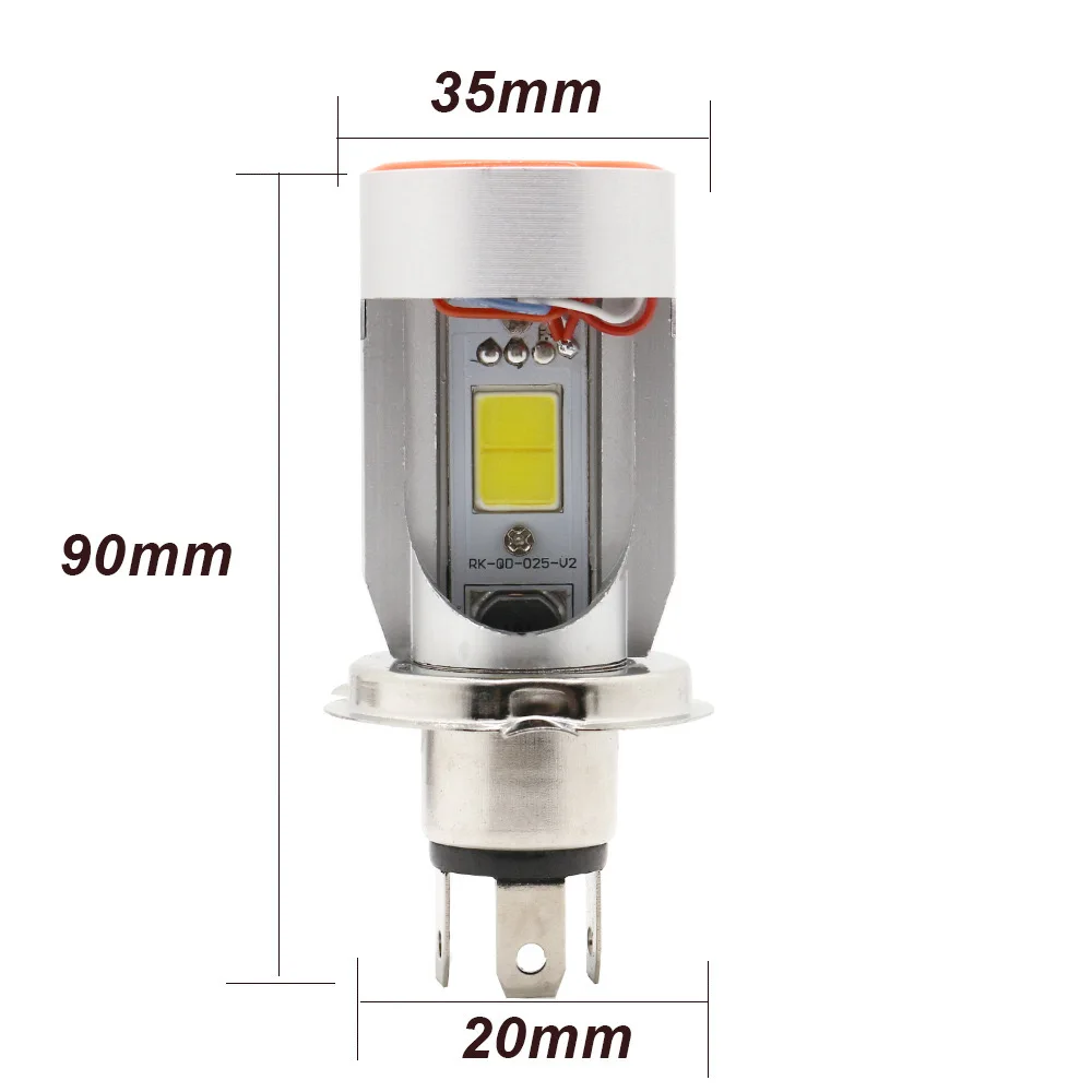 Cross-border F4 motorcycle light COB with aperture LED headlight H4 integrated built-in double claw BA20D