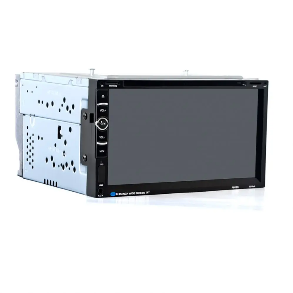 2 Din 6.95-inch Touoch Screen Universal GPS navigation Car DVD Player 6080