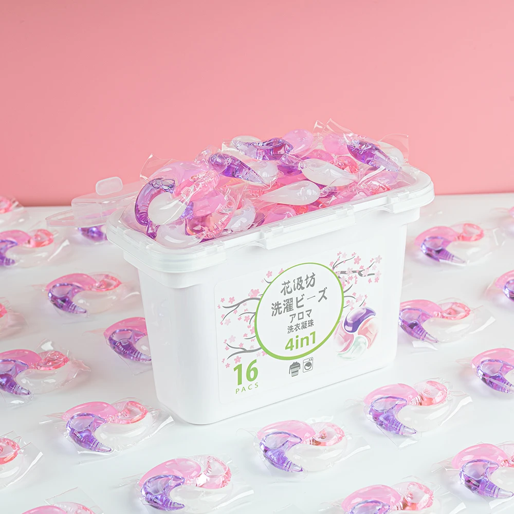 High content of effective active ingredients laundry pods container Lasting fragrance Concentrated detergent laundry pods