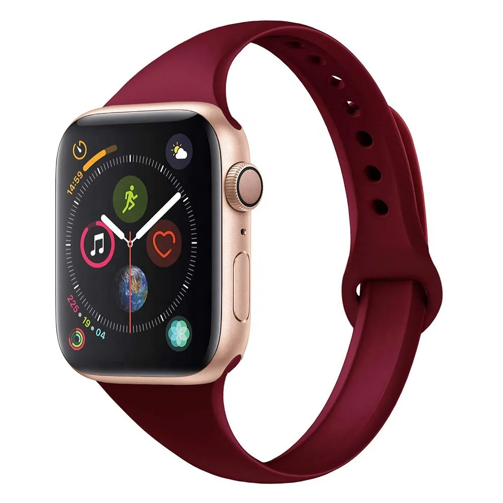 Лидер продаж тонкий спортивный силиконовый резиновый ремешок для Apple
