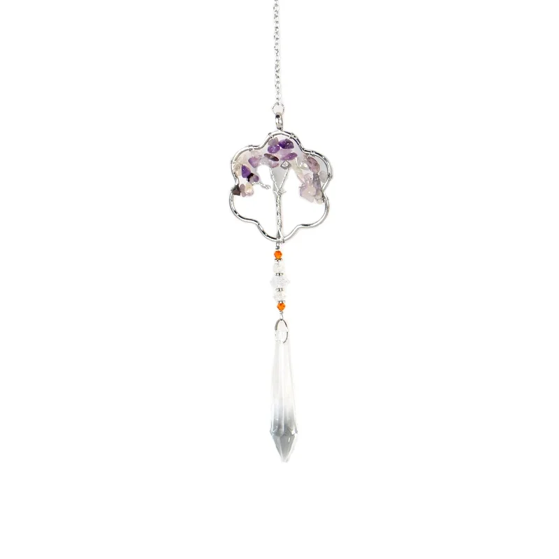 Wholesale SunCatcher Natural Healing Stones Custom Crystal Gravel Amethyst Dream Catcher