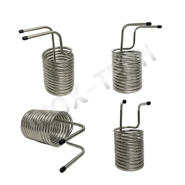 Stainless Steel Coil Spiral Shaped Tube 304 316 Beer Machine Cooler Beverage Machine Refrigeration Double Heat Exchanger