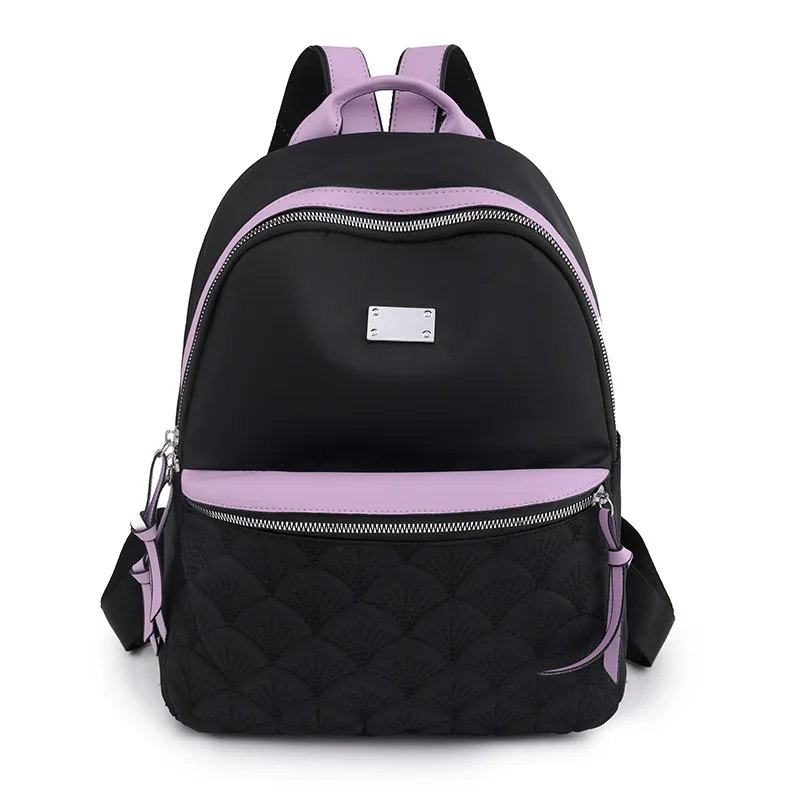 New design nylon waterproof korean style fashion backpack girls school bag