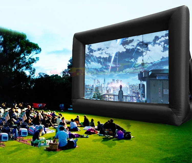 Portable blow up billboards pantalla inflable para proyector inflatable movie screen rear projection