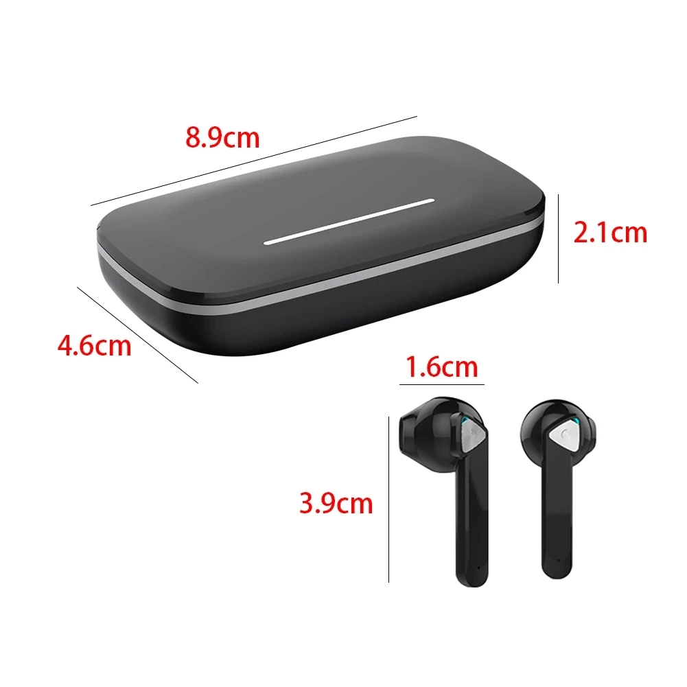 BE36 wireless 5.0 Earphone TWS Earbuds Wireless Stereo Headset With Slide Charging case  hifi noise cancel waterproof tws esrbud