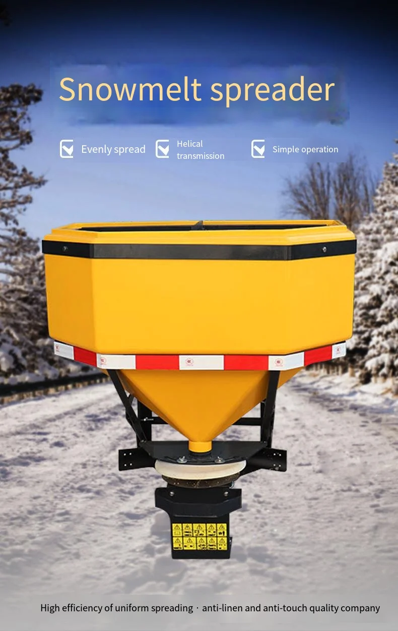 Multi functional snow melting agent spreader for automotive ice melting spreader