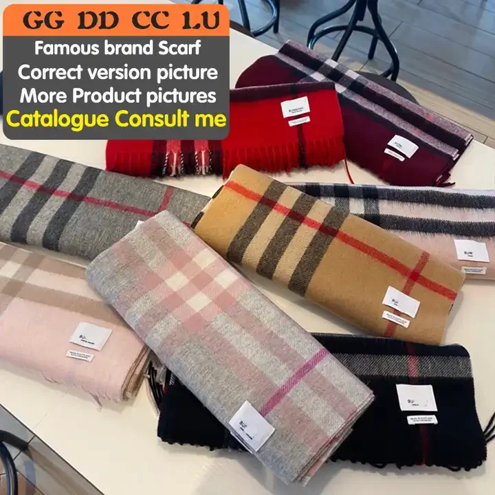 2023 Fashion  ladies square  wool cashmere scarf luxury winter designer scarves  shawls for women
