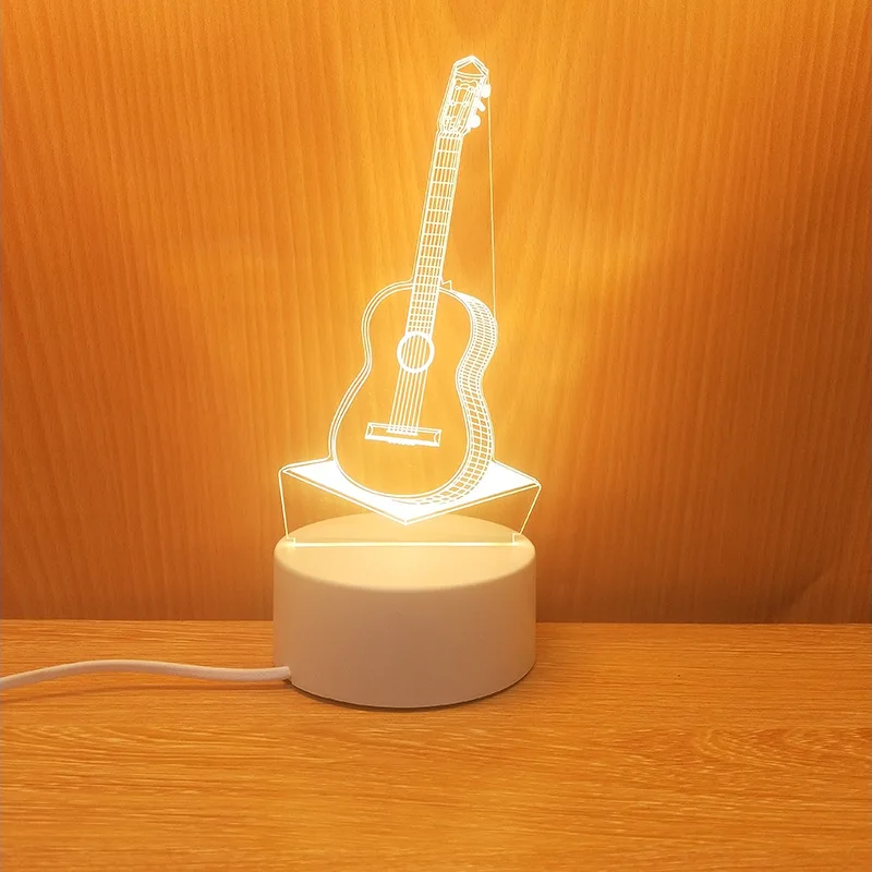 High Quality Cheap USB Warm Light Led 3D Light Lamp,Home Decorative Night Light Lamp with Switch Button