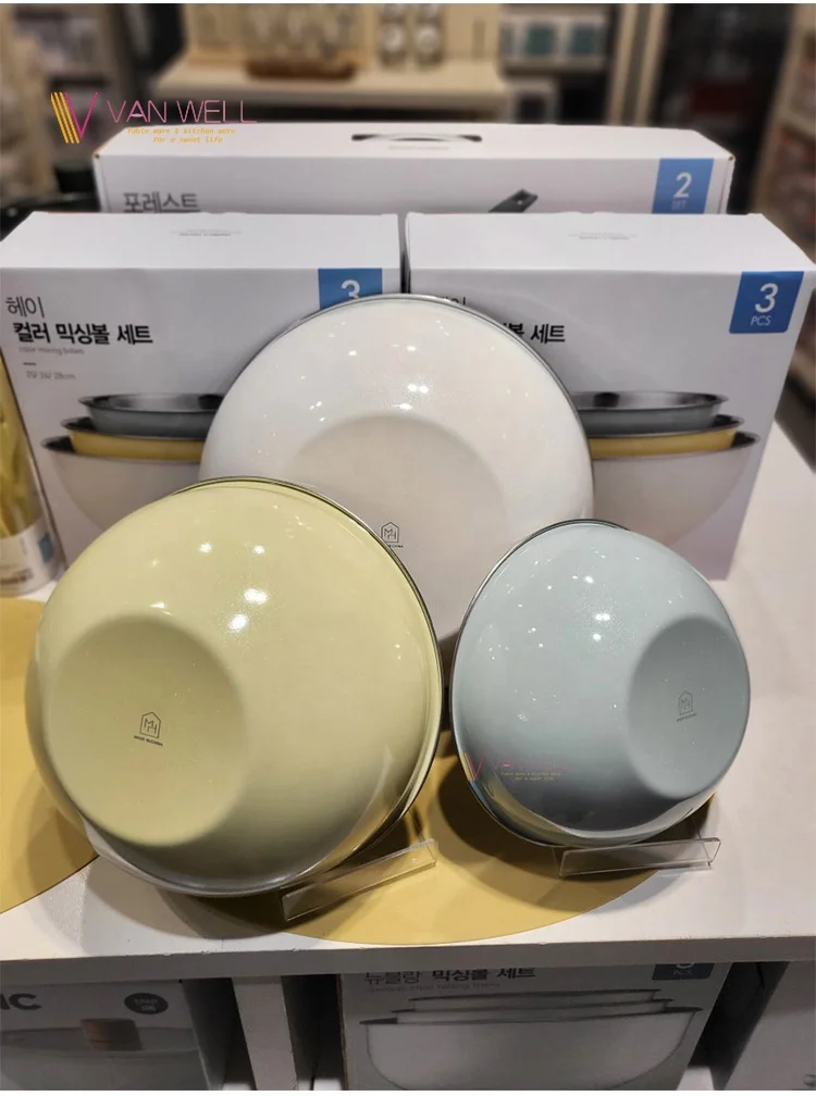 Stainless Steel Mixing Bowls Set Nesting Bowls Kitchen colorful Food Storage Organizers Ecofriendly salad maker