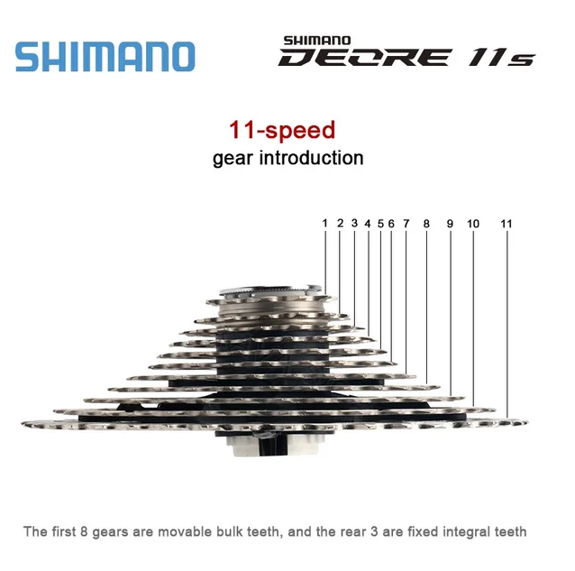 Shimano Deore 11S CS M5100 Cassette MTB 11V K7 Mountain Bike Sprocket 11-42T 51T Freewheel 11 Speed Ratchet Bicycle Parts
