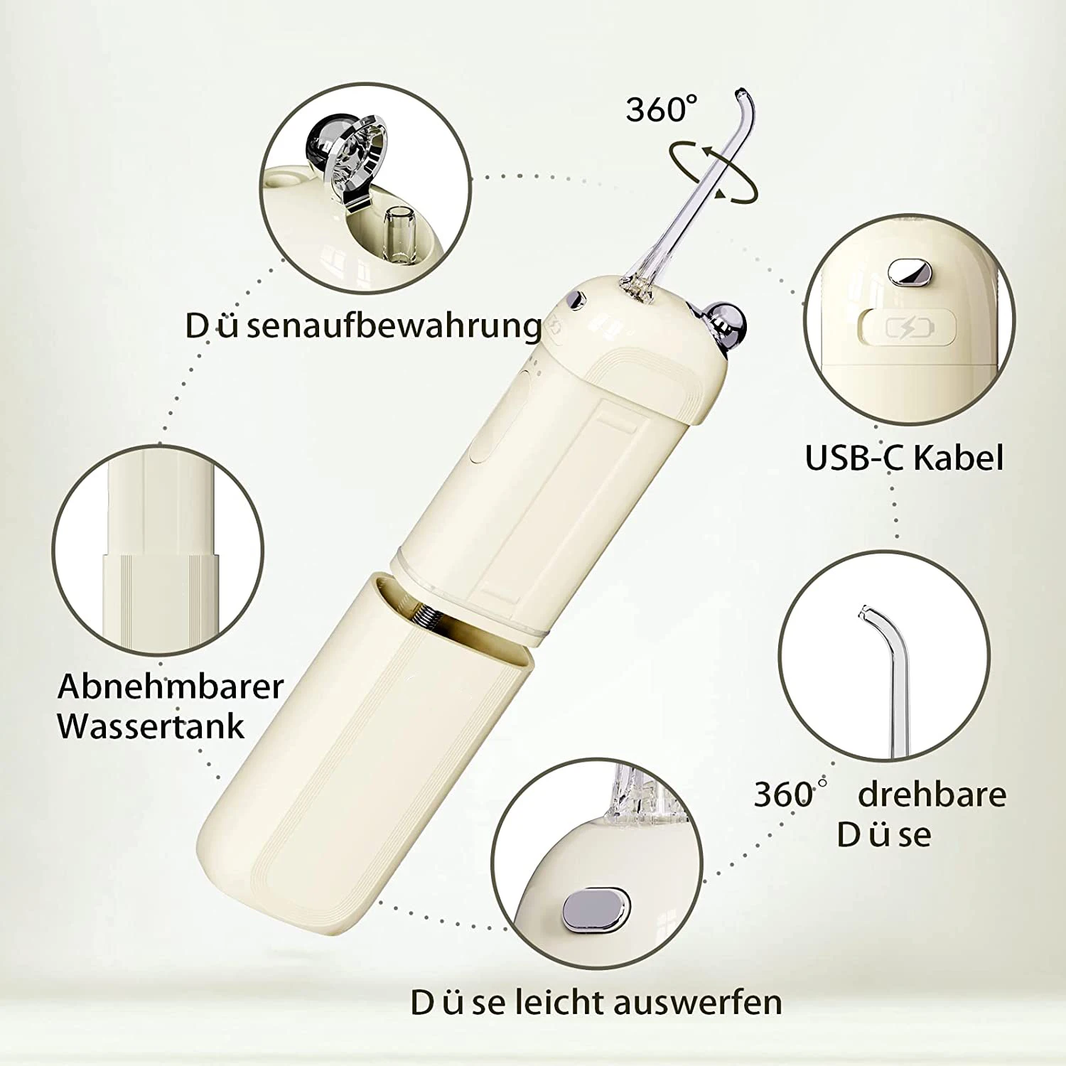 2024 NEW year discount Mini foldable reservoir travel dental irrigator for clean sensitive bleeding gums teeth braces