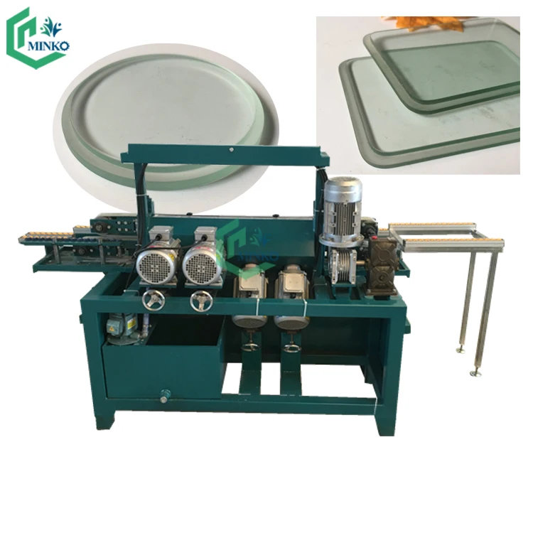 portable glass beveling edging corner processing machinery straight line glass mirror edge polishing machine