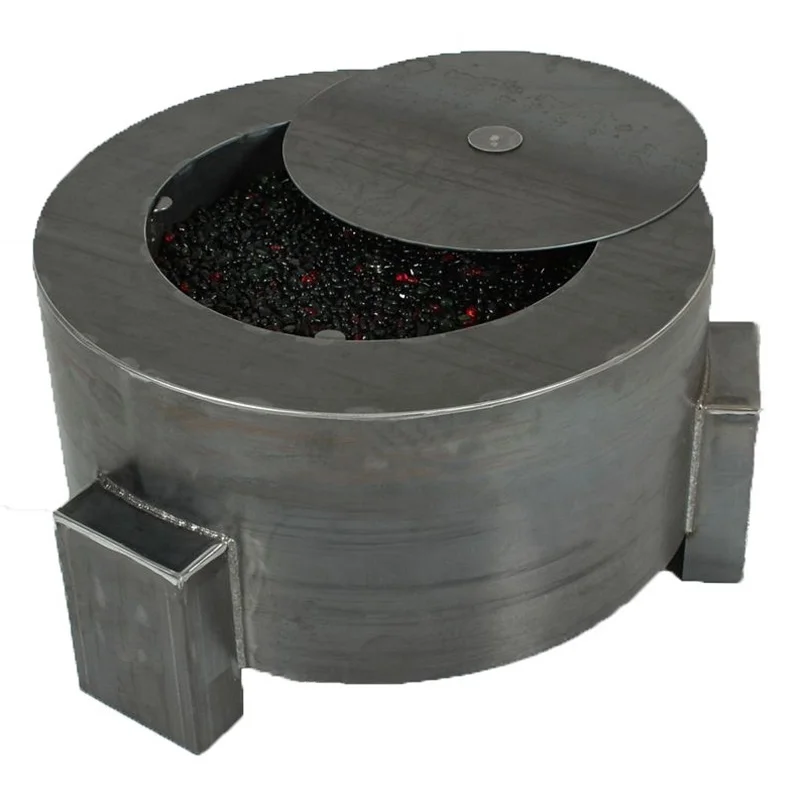 Modern Garden Design Round Corten Steel Gas Fire Pits