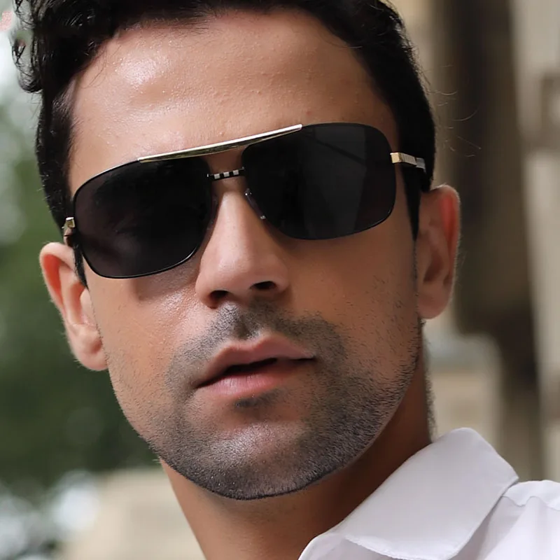 Мужские солнцезащитные очки с двойным мостом