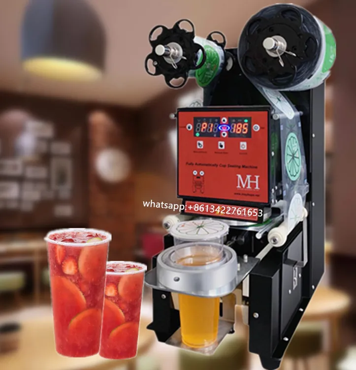 
Disposable Bubble Tea Plastic Cup Sealing Machine Fully Automatic Paper Cup Sealing Machine  (60800278199)