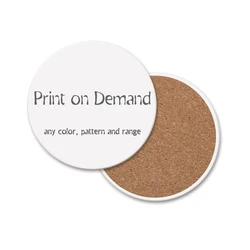 Horse Round Ceramic Coaster With Cork Absorbent For Drink Pony Animal Custom Sublimation Coasters Set Holder Blank for Print