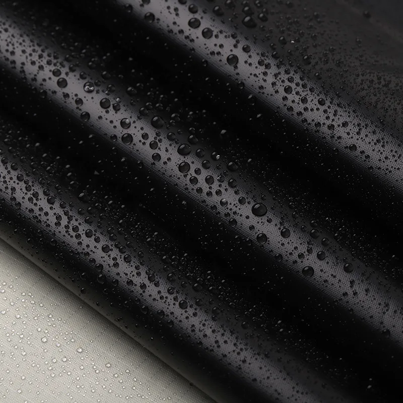 Polyester Oxford fabric with waterproof PU vinyl for full blackout tent canopy and agricultural greenhouses