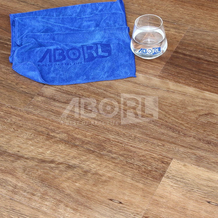 Indoor 9mm indoor wood plastic composite wpc vinyl waterproof flooring with cork bac